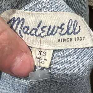 Madewell Women's XS Blue Denim Jean Vest Cropped Casual Sleeveless thumbnail 7