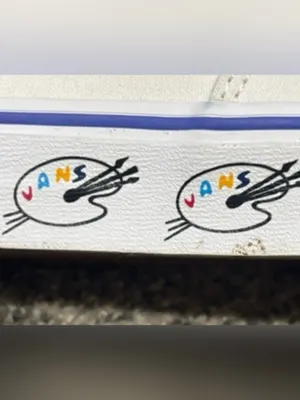 Vans Authentic Sidewall-Paint Palette Low Top Sneakers In True White Canvas thumbnail 2
