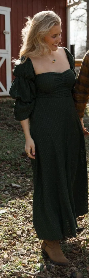 Long Sleeve maxi dress Green Size M thumbnail 1