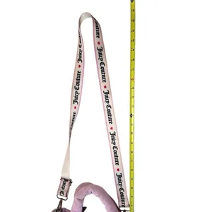 Juicy Couture Velour Rhinestone Mini Tote Y2K Pink Crossbody Bag Charm Coquette thumbnail 9