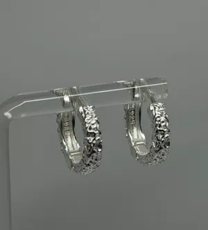 925 Sterling Silver Earrings Hoop thumbnail 2