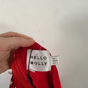 Hello Molly Silky Moment Mini Dress Red Satin V Neck Cocktail Womens Size XS thumbnail 7