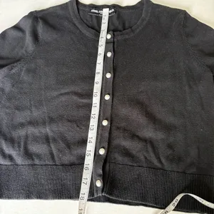 Karl Lagerfeld Black  pearl Button-Up Cardigan medium thumbnail 8
