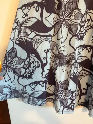 Patagonia Blue Black Floral Print Stretchy W's Morning Glory Skirt thumbnail 4