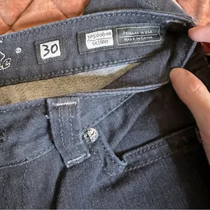 Vintage Black Low Rise Miss Me Jeans With Rhinestone Crosses thumbnail 3