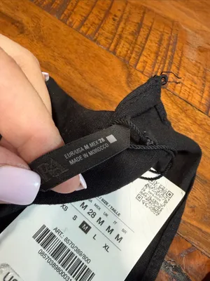 Zara Belted Black Linen V Neck Jumpsuit thumbnail 4
