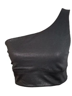 Lululemon Align Asymmetrical Rib Bra C/D *Shine in Black Size 6 NWT thumbnail 2