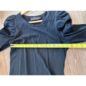 Pomander Place Puff Sleeve Top‎ Women Black XS thumbnail 5