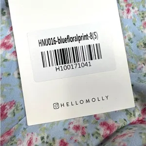 Hello Molly - Sylvan Scenes Floral Crop Top in Blue and Pink thumbnail 2
