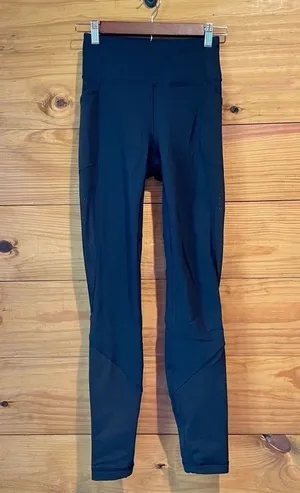 Black Mesh 28” Full Length High Rise Activewear Workout Leggings 4 thumbnail 1