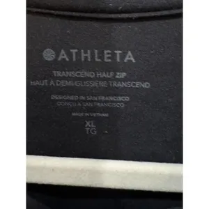 Athleta‎ Transcend Half Zip Black Size XL Ruched Sides Athlesiure Performance thumbnail 5