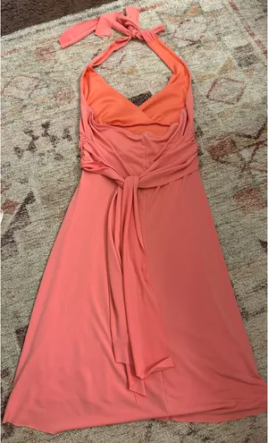 Vintage coral summer dress thumbnail 4
