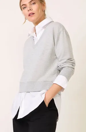 Z Supply Ellie Twofer Sweatshirt Size Small thumbnail 1