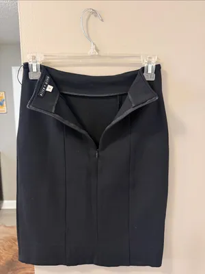$195 Alice + Olivia mini pencil skirt in black size 2 thumbnail 6