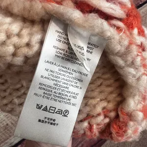 Free People Aldrin Cardi XS/S Oversized Orange Cream Checkered Tennessee Vols thumbnail 6