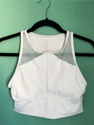 Buff Bunny Viva La Vibe Bra Tank Size Small Soft Pale Pink Mesh Front Padded thumbnail 8