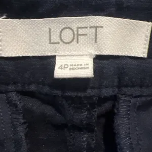 Loft Women’s Pants 4P Linen Blend Palmer Wide Leg Navy Blue‎ thumbnail 3