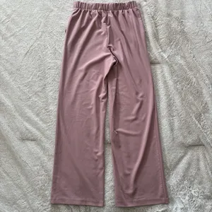Mosaic & Co Dusty Pink Wide Leg Palazzo Pants Ruffle Pocket Flowy Trousers Size M thumbnail 2