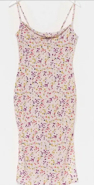 Nasty Gal Blush Floral Cowl Neck Slip Dress 6 thumbnail 1