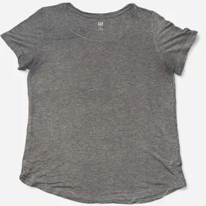 Heather Gray Gap short sleeve baby tee, size women’s large thumbnail 1