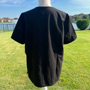 Figs Womans Short Sleeve Black Scrub Top thumbnail 3
