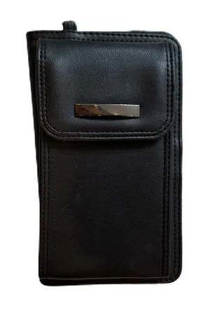 Women’s Black Crossbody Cell Phone Clutch‎ Wristlet thumbnail 1