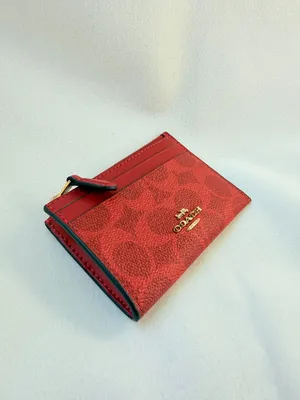 coach Mini Skinny Id Case In Signature Canvas cw870 thumbnail 4