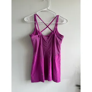 Lululemon Wild Tank Top Magenta Purple‎ Strappy Mesh V-Neck Yoga Camisole Size 8 thumbnail 4