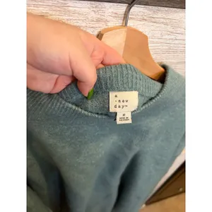 A New Day Sage Green Mock Neck Oversized Pullover Sweater Small thumbnail 3