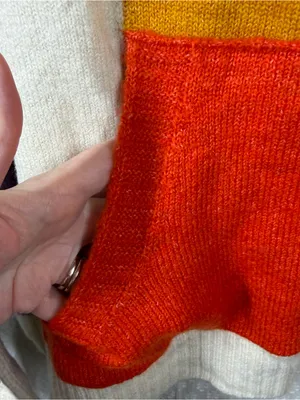 Anthropologie Daily Practice Purple White Orange Color Block Huddle Up Hoodie thumbnail 4