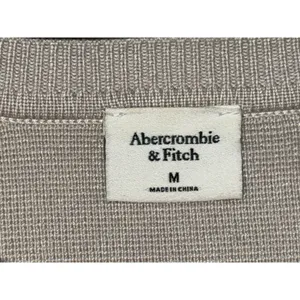 Abercrombie & Fitch Beige Tan Ribbed Knit Long Sleeve Crew Neck Sweater Size M thumbnail 3