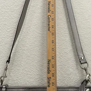 COACH 18996 Poppy Metallic Silver Leather Hippie Shoulder Crossbody Bag thumbnail 10