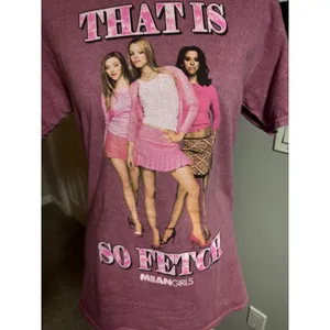 Mean Girls Y2K "That Is So Fetch" Graphic Tee Mauve Mineral Wash Pink Small S/P thumbnail 2