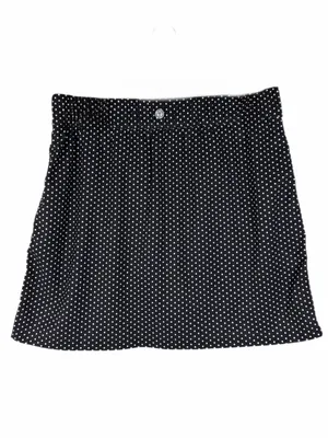 TALBOTS Athletic Skort Black with White Polka Dots & Side White Stripe Medium thumbnail 3