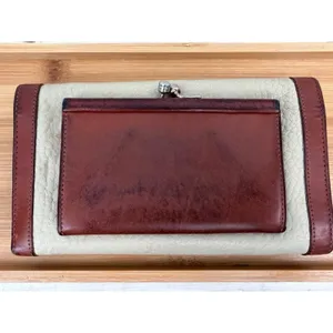 Dooney & Bourke Vintage All Weather Leather Wallet Brown Tan‎ USA Made thumbnail 2