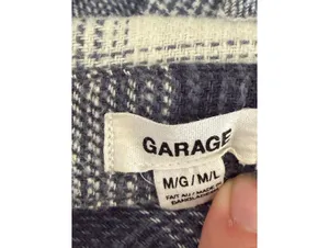 Garage blue plaid button front shirt thumbnail 2