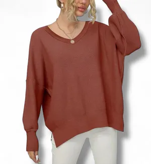 Amazon Anrabess Pullover V-Neck Knit Sweater thumbnail 1