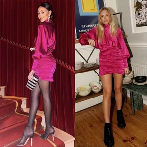 Retrofête Silk Barbara Mini Dress in Orchid Pink size XS NEW $695 thumbnail 8