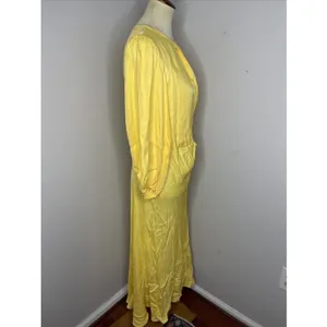 New Farm Rio Yellow Cutout Piped Ring Midi Dress Small thumbnail 5