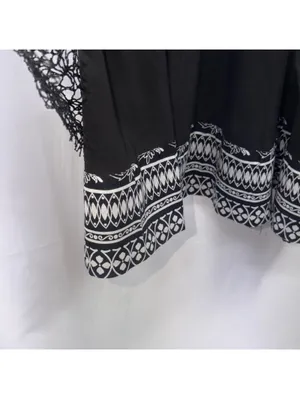 Lapis Women’s Black Crochet Lace Maxi Skirt Size M Boho Tiered thumbnail 5