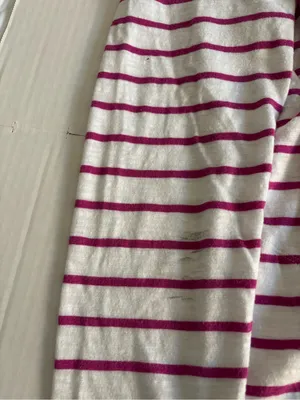 Chico's Set of Cardigan & and Matching Camisole-White with Magenta Stripes, XL thumbnail 9