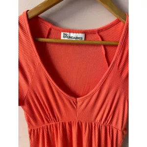No Boundaries Reddish Pink Ribbed Summer Dress Size M thumbnail 3