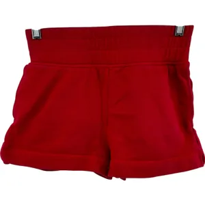 H&M Sweat Shorts Elastic Waistband Mid Rise Pockets Stretch Lounge Cotton Red XS thumbnail 1