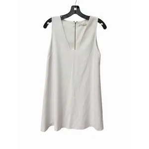 Alice + Olivia Shift Mini Dress Womens Size 4 White Satin Cocktail Lined #CC1-1 thumbnail 2