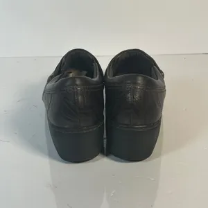 Clarks Collection‎ Cushion Soft Brown Leather Floral Button Wedge Loafers 9.5 M thumbnail 10