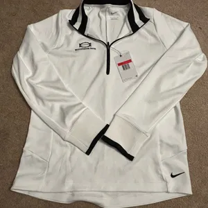 Nike White Quarter-Zip Pullover with Black Accents thumbnail 1