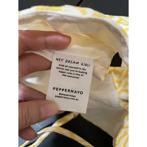 Peppermayo YELLOW AND WHITE MEADOW LOGO Bustier Top Size 2 thumbnail 9
