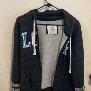 Reflex hoodie medium with glitter. Gray. Very nice condition. Soft and cozy thumbnail 5
