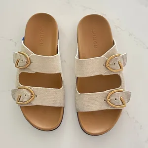 ROTHY'S The Buckle Slide Sandals in Sea Salt Size 7 thumbnail 3