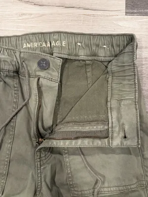 American Eagle Jogger Pants Womens 6 Olive Green Utility Stretch Drawstring thumbnail 3